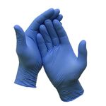 Pair of blue nitrile gloves